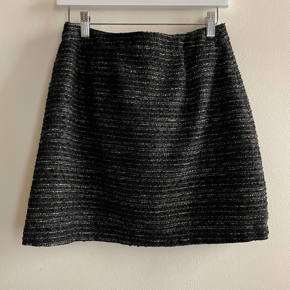 Ava High Waisted Metallic Tweed Skirt - Picture 5 of 7
